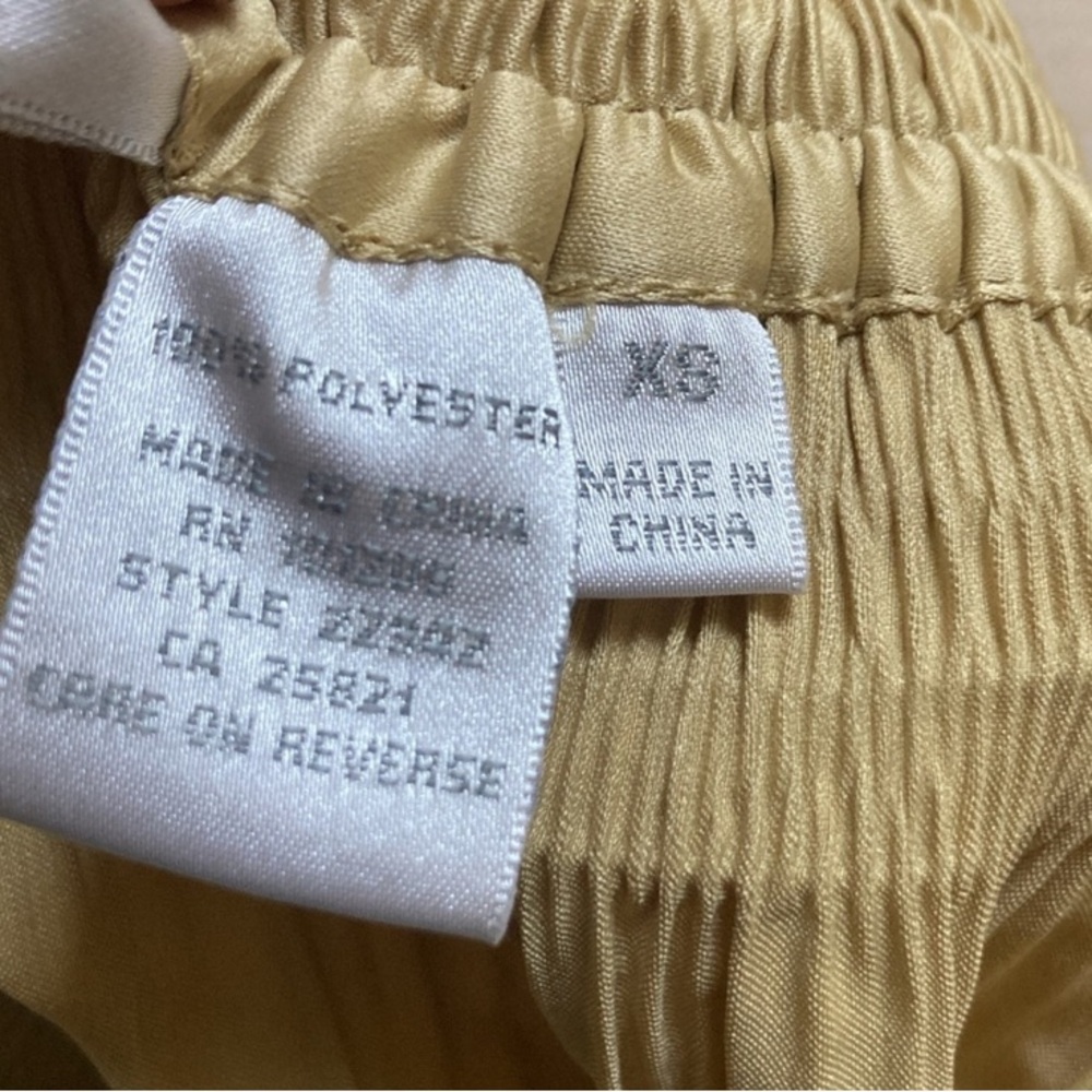 Soft Surroundings Gold Tiered Maxi Skirt Front Button Size XS Elastic Waist - Picture 7 of 7